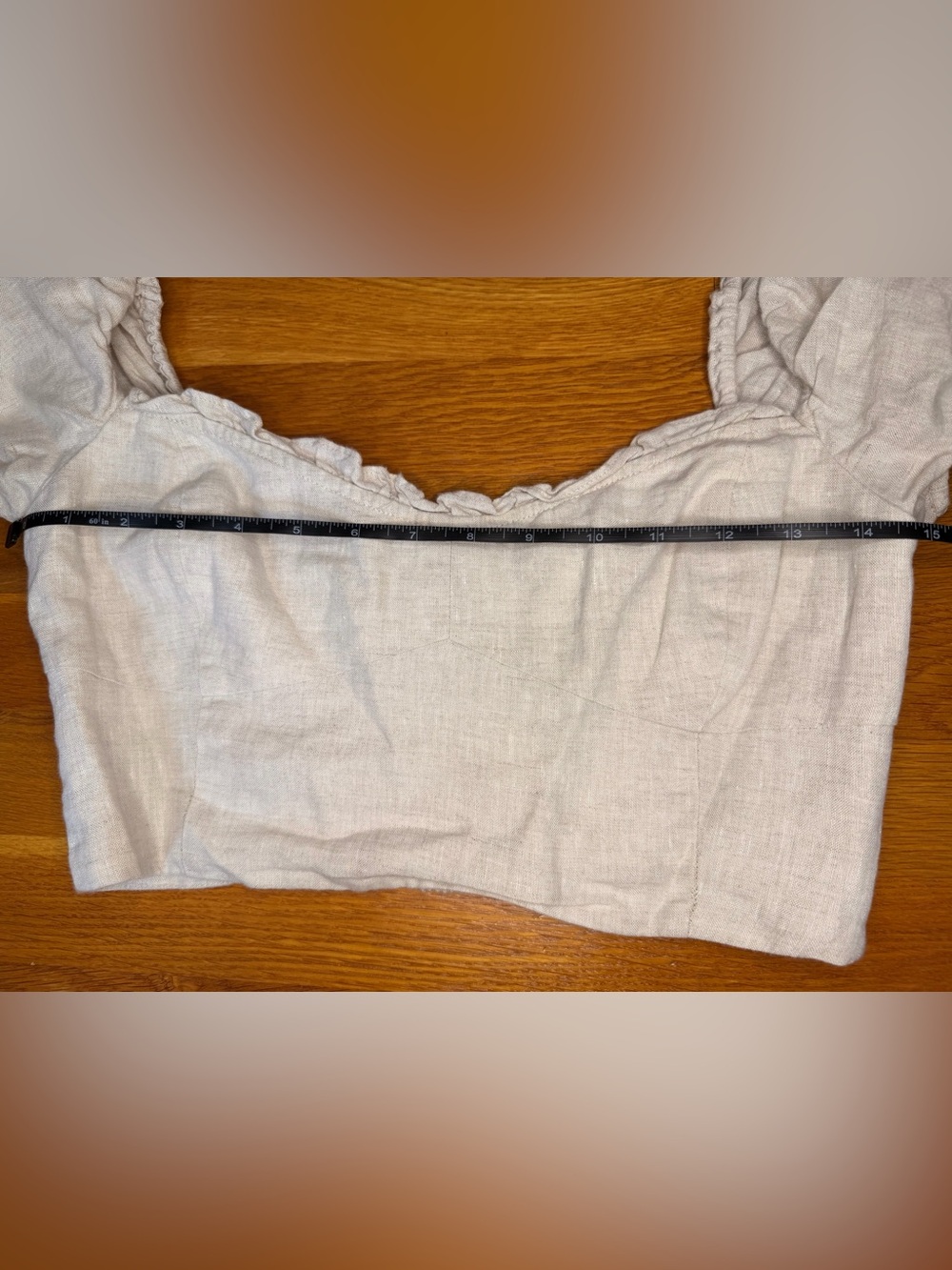 Wilfred Aritzia Linen Lyocell Puff Sleeve Crop Top Mini Skirt Set Size 4 M - Picture 10 of 16